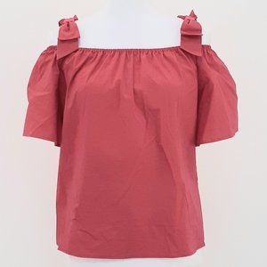 NYC Cold Shoulder Off Shoulder Shirt w Bows Sz M